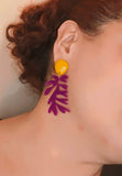 Pendientes Algas violetas