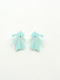 Pendientes Algas azul pastel