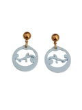 Pendientes argollas canarias azul pastel