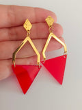 Pendientes Lúmina Rojo rubí