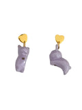 Pendientes Conejitos lilas