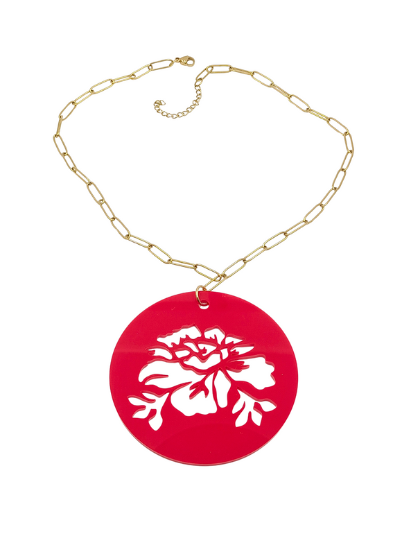 Colgante Flor roja