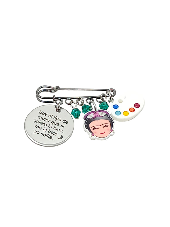 Broche imperdible Frida Kawaii