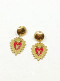 Pendientes Sagrado Corazón dorado