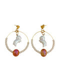 Pendientes aros Conejitos blancos