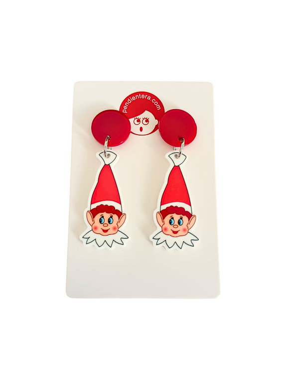 Pendientes Elfo navideño