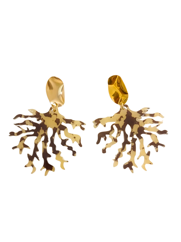 Pendientes Coral estampado