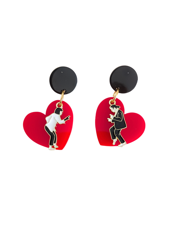 Pendientes corazones Pulp fiction