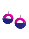 Pendientes Lúmina magenta y azul eléctrico