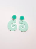 Pendientes Espiral turquesa pastel