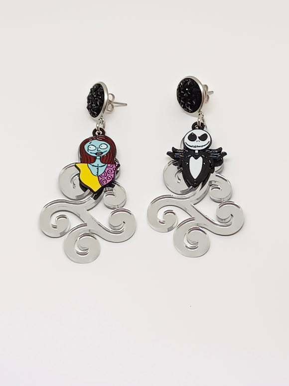 Jack and Sally Spiral Earrings
