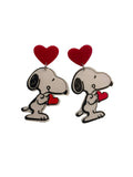 Pendientes Perrito y corazón rojo