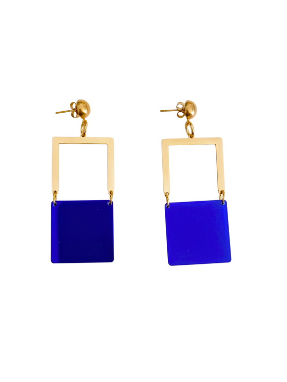 Pendientes Lúmina Azul eléctrico