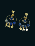 Saturn hoop earrings