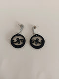 Pendientes argollas canarias negras