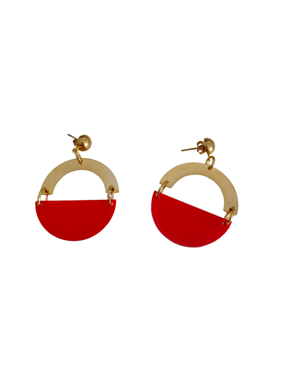 Pendientes Lúmina Rojo Rubí