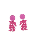 Pendientes Algas rosa fucsia