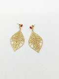 Pendientes Hojas doradas