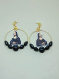 Pendientes aros Gioconda de Leonardo Da Vinci