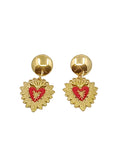 Pendientes Sagrado Corazón dorado