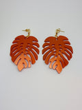 Pendientes Monstera deliciosa cobre