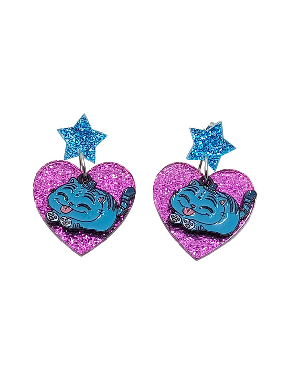 Pendientes Derpy tiger y corazón