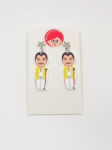 Freddie Mercury Kokeshi Earrings