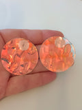 Pendientes transparentes Círculos Iridiscentes