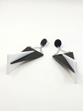 Pendientes maxi Blanco y negro