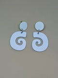 Pendientes Espiral azul pastel