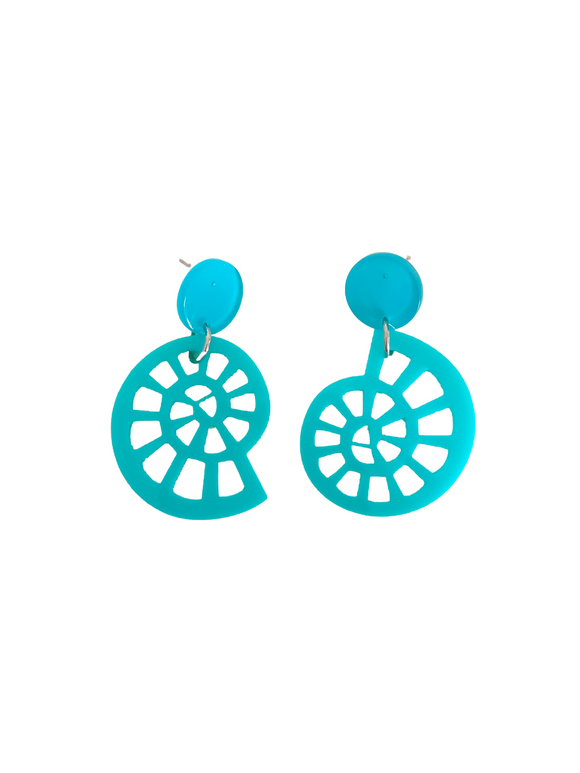 Pendientes Caracolas turquesas