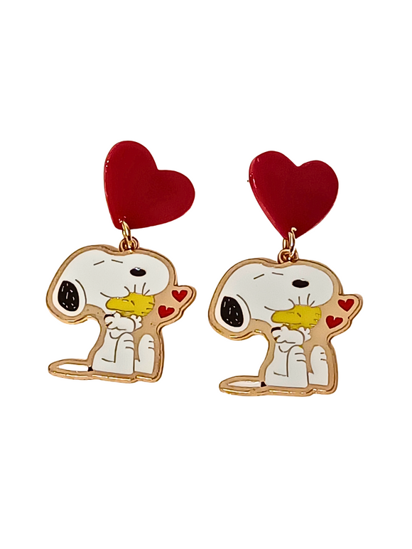 Pendientes Perrito y corazón
