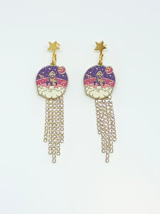 Pendientes glam Cohetes y estrellas