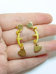 Pendientes Golondrinas y corazones