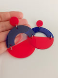 Pendientes Lúmina Rojo y azul eléctrico