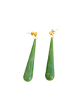 Pendientes Lágrimas estilo retro verde