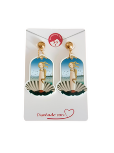 Pendientes Kokeshi Venus de Botticelli
