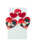Heart earrings Gone with the wind 