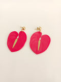 Pendientes Anturios rojos