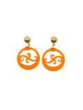 Pendientes argollas canarias naranjas