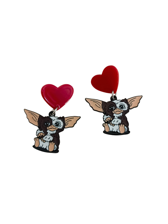 Pendientes Gizmo y corazones