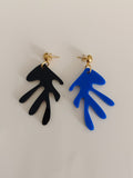 Pendientes Algas Azul y negro
