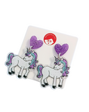 Pendientes glitter Unicornio kawaii
