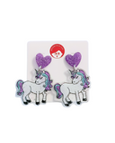 Pendientes glitter Unicornio kawaii