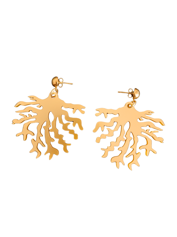 Pendientes Coral dorado