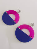 Pendientes Lúmina magenta y azul eléctrico
