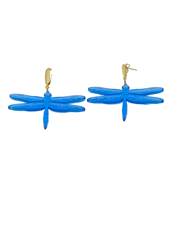 Blue Dragonfly Earrings