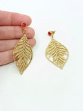 Pendientes Hojas doradas