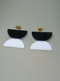 Pendientes Blanco y negro