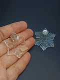 Pendientes Copos de nieve transparentes